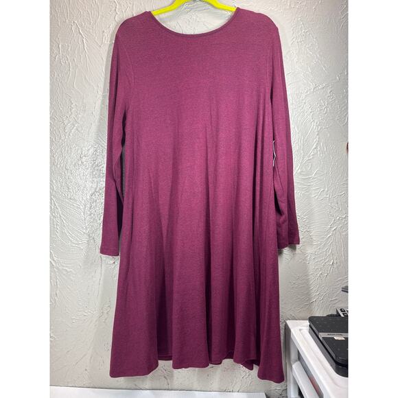 Old Navy Women's Sweater Dress Long Sleeve A-Line Burgundy Purple Size XL NWT - Picture 1 of 5